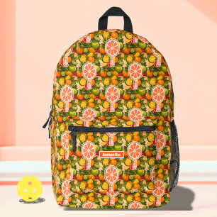 Mochila Impresa Ducha de Novia de Pickleball de Cítricos Tropicale