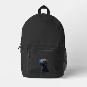 Mochila Impresa Dueño de perro divertido labrador retriever negro