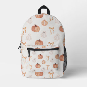 Mochila Impresa Dulce patrón de Halloween de fantasma y calabaza