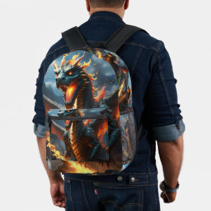 Mochila Impresa "El aliento de Inferno: la llama del dragón"