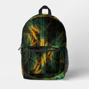 Mochila Impresa El arte abstracto del ojo de la jungla