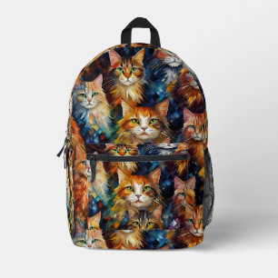 Mochila Impresa El arte de los animales frente a los gatos