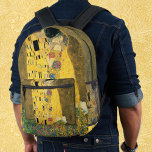 Mochila Impresa El beso de Gustav Klimt, vintage Art Nouveau<br><div class="desc">El Beso (Der Kuss) (1907/08) de Gustav Klimt es probablemente su obra más famosa. Klimt comenzó a trabajar en ello en 1907 y es el punto culminante de su llamado "Periodo Dorado". El Kiss es un simbolismo de la época victoriana vintage del amor al arte y la pintura romántica que...</div>