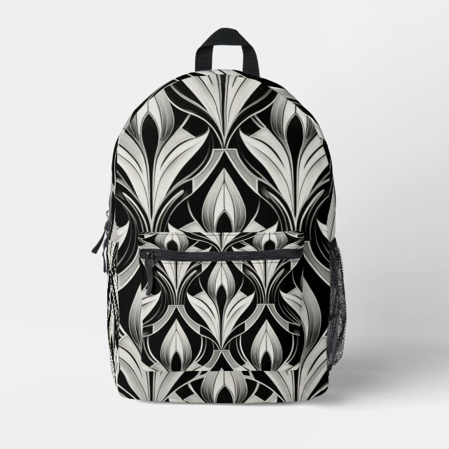 Mochila Impresa El blanco y negro decorativo (Anverso)
