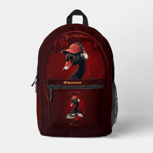 Mochila Impresa El cisne negro, simbolizando la creatividad