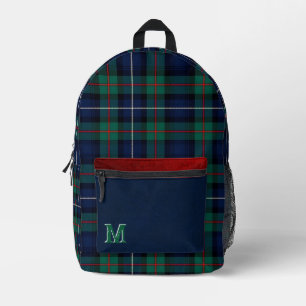 Mochila Impresa El colorido clan Robertson Plaid Monogramed