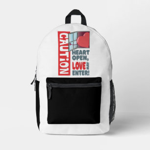 Mochila Impresa El corazón abierto, el amor puede entrar (El día d