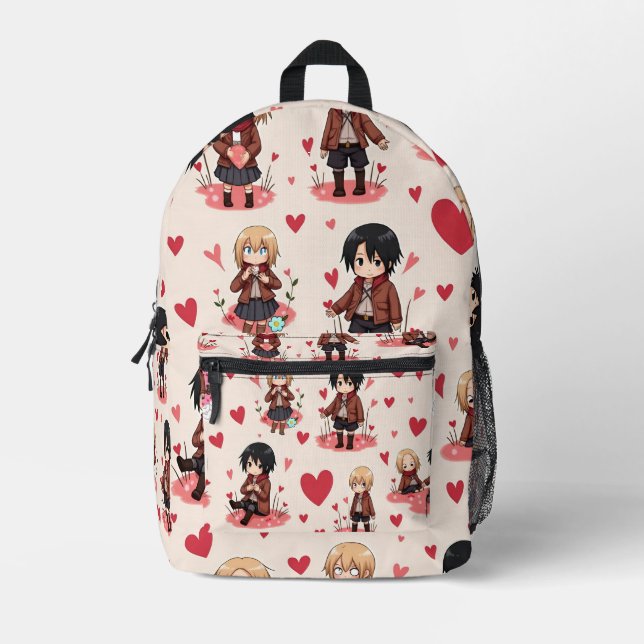 MOCHILA IMPRESA EL DÍA DE SAN VALENTÍN ANIME BACKPACK (Anverso)
