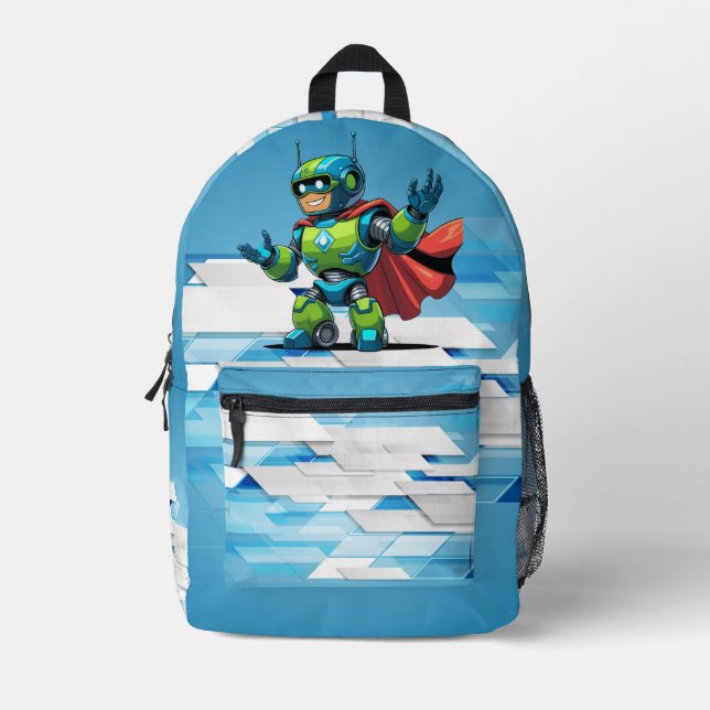 Mochila Impresa el diseño de robots más dulce (Anverso)