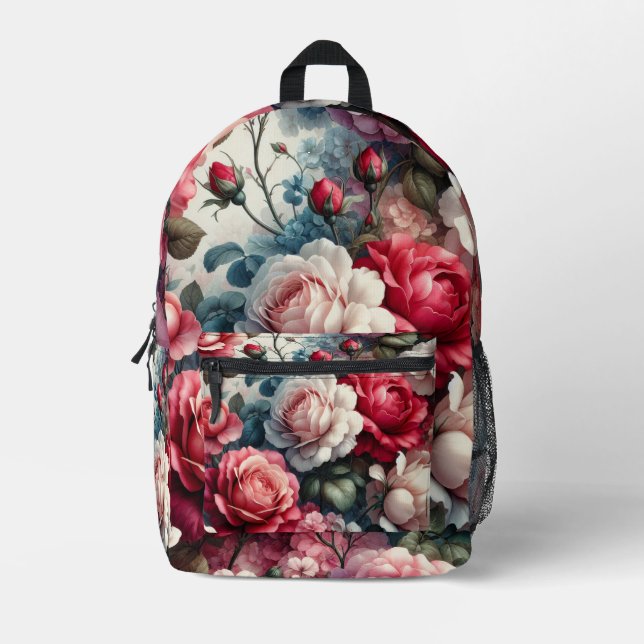 Mochila Impresa El encanto floral de un Rosa inmaduro (Anverso)