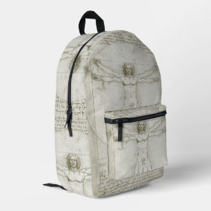 Mochila Impresa El hombre de Vitruvio de Leonardo da Vinci