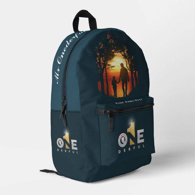 Mochila Impresa El maravilloso Día de los Padres | Día del padre - (Esquina izquierda trasera)