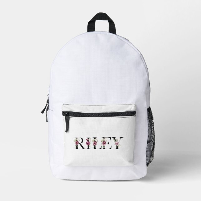 Mochila Impresa El nombre de Riley. Me llamo Riley. (Anverso)