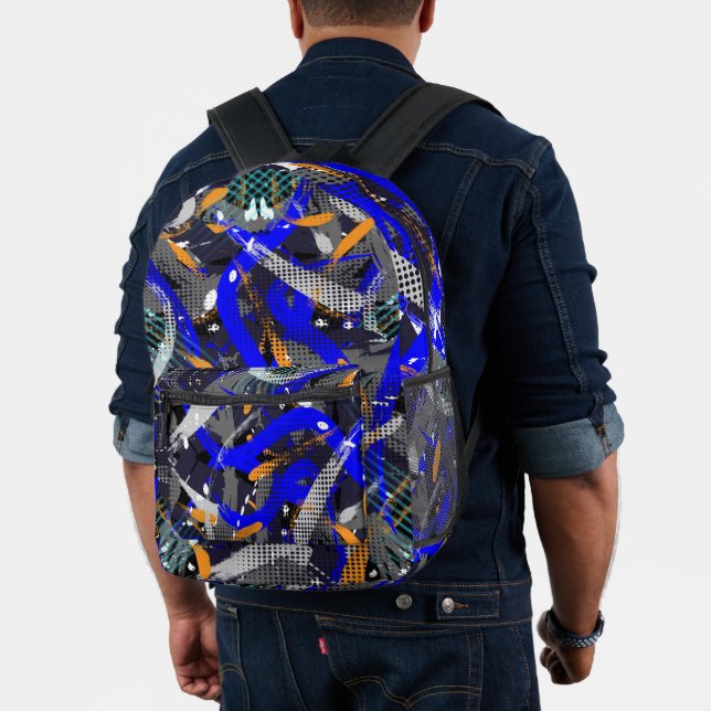 Mochila Impresa El pincel provoca roces de elementos geométricos e (Insitu (Modelo))
