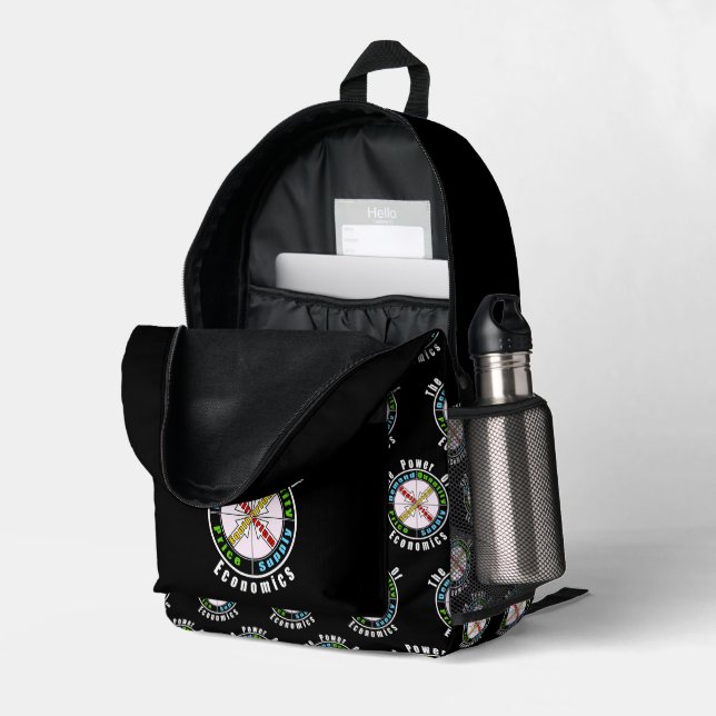 Mochila Impresa El poder de la economía (Esquina trasera derecha (abierta))