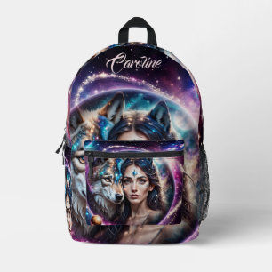 Mochila Impresa El poder del lobo místico