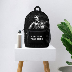 Mochila Impresa El presidente Abraham Lincoln tocando la guitarra