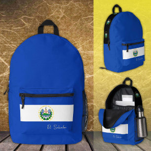 Mochila Impresa El Salvador, mochila, bandera de El Salvador/patri