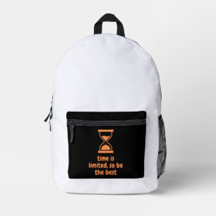 Mochila Impresa el tiempo es limitado, así que