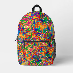 Mochila Impresa El tigre del graffiti Memphis, el café de la aldea