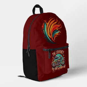 Mochila Impresa El viaje es el destino: la motocicleta vintage