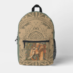 Mochila Impresa Elefante Vintage, Elefante Antiguo, Arte de Motivo