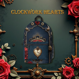 Mochila Impresa Elegancia Eterna – Corazón de Relojería
