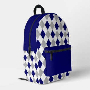 Mochila Impresa Elegancia geométrica: patrón de diamante