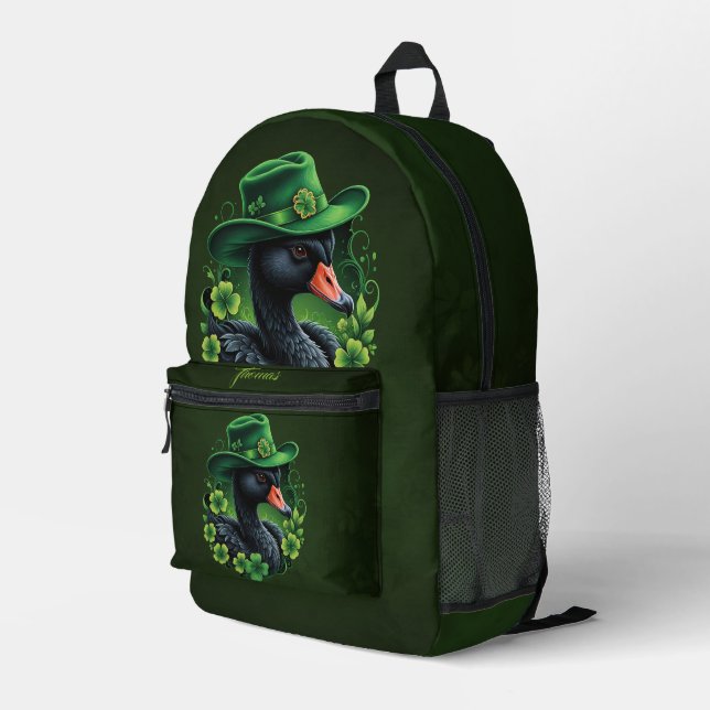 Mochila Impresa Elegancia irlandesa, el cisne negro de San Patrici (Esquina derecha trasera )