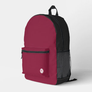 Mochila Impresa Elegant Burgundy and Black Monogram