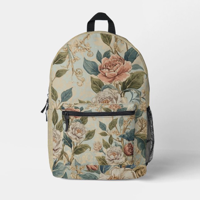 Mochila Impresa Elegant Luxury Roses Pattern  (Anverso)