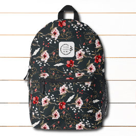Mochila Impresa Elegante acuarela Floral Añadir logotipo corporati