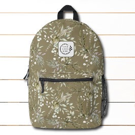 Mochila Impresa Elegante acuarela Floral Añadir logotipo corporati