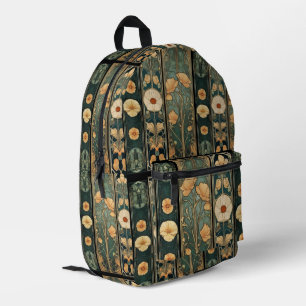 Mochila Impresa Elegante arte victoriano nuevo botánico