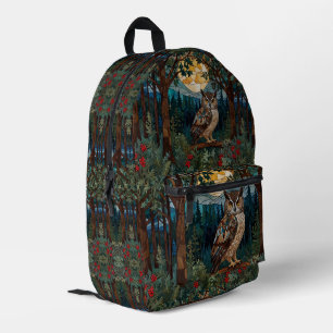 Mochila Impresa Elegante bosque boscoso de cristal de boho