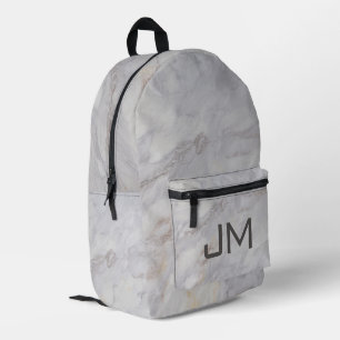 Mochila Impresa Elegante diseño de mármol gris y beige