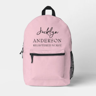 Mochila Impresa Elegante enfermera Personalizado rosa de Rubor