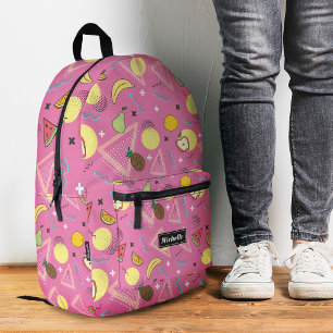 Mochila Impresa Elegante escuela de sandía de frutas de verano ros