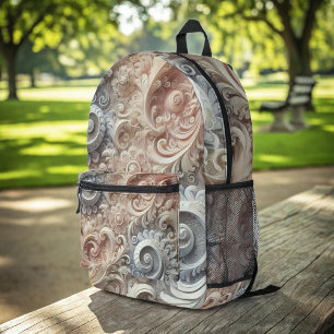Mochila Impresa Elegante Gradiente Patrón de encaje pastoral medio