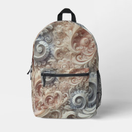 Mochila Impresa Elegante Gradiente Patrón de encaje pastoral medio