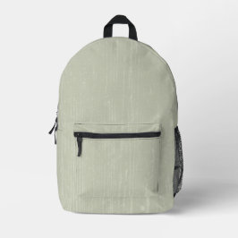 Mochila Impresa Elegante Grano de Madera Verde Sage