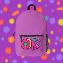 Elegante Guay Colorful "OK" Negrita Deportes Purpl