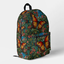 Elegante jardín de mariposas de vidrio emplomado