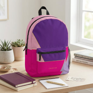 Mochila Impresa Elegante lindo colorido moderno trendy personaliza