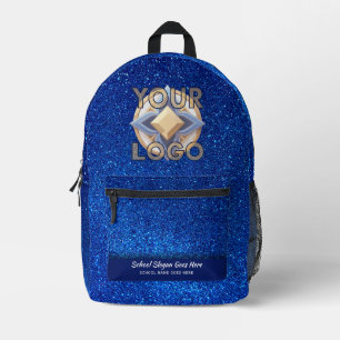 Mochila Impresa Elegante logotipo escolar marca de eslogan Purpuri