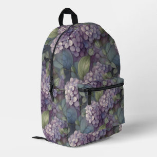 Mochila Impresa Elegante moda polvorienta morado boho acuarela flo