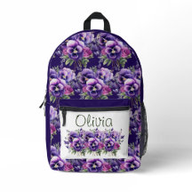 Elegante Pansy Púrpura Floral