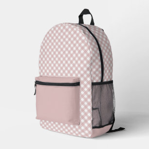 Mochila Impresa Elegante Patrón De Plata Rosa Muerta