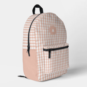 Mochila Impresa Elegante patrón de rejilla oscura