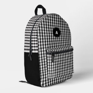 Mochila Impresa Elegante patrón de rejilla oscura